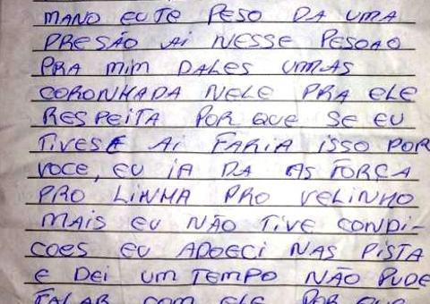 Fugitivo tinha missão de proteger suposta traficante e "dar umas coronhadas" em quem compra e não paga pela droga
